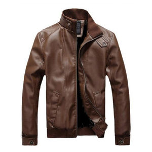 New Trendin' HIGH STREET Style Hombres Chaqueta de cuero Venta al por mayor Chaquetas de cuero para hombres - Product Image 4