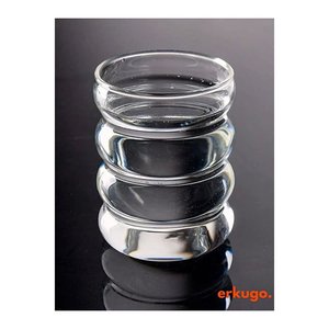 Taza de Vidrio Borosilicato Transparente con Diseño de Burbujas Moderno ERKUGO, 350 ml, Apta para Lavavajillas # BubbleCup - Product Image 6