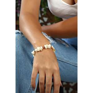 Azuris Elegant 925 Sterling <b>Silver</b> Mother of Pearl <b>Bracelet</b> Stylish Pearl <b>Bangle</b> - Product Image 1