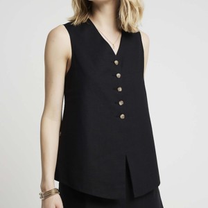 Veste à bulles sans manches en coton respirant avec logo personnalisé OEM pour femmes et filles Gilet d'hiver chaud avec doublure en laine - Product Image 6