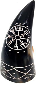 Auténtica decoración vikinga medieval personalizada buey cuerno de búfalo vaso de chupito hecho a mano pulido natural ecológico - Product Image 4
