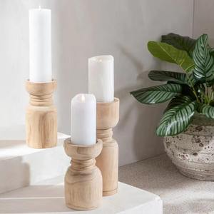 Chandelier décoratif Bougeoir en bois de hêtre Bougeoir en bois pour fête de mariage - Product Image 2