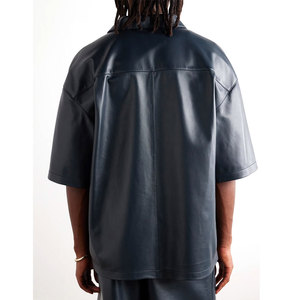 เสื้อหนังแขนยาวครึ่งแขนสำหรับผู้ชายมีสไตล์สำหรับชุดลำลองออกแบบโลโก้ได้ตามต้องการ - Product Image 2