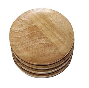 Artículos de mesa para fiesta de boda Comida de madera Aperitivos Platos para servir Tamaño bajo MOQ Personalizar Plato de vajilla de madera maciza Más calidad - Product Image 1