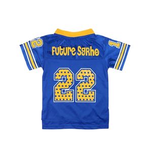 Sigma Gamma Rho SGRho Grec Sororité Enfants Football Jersey Bleu Or 100% Polyester avec Logo de l'équipe Avant Dos Épaule Broderie - Product Image 2