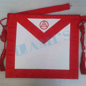 Tablier d'arche royale de grand prêtre à prix abordable Tablier d'insigne maçonnique de meilleure qualité avec pompon - Product Image 1