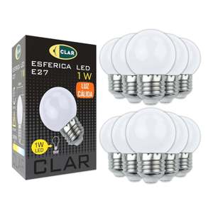Ampoule LED sphérique E27 1W 230V Blanc chaud 3000K - Product Image 1