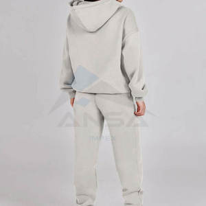 Ensemble de survêtement unisexe personnalisé pour l'hiver, imprimé, sweat-shirt, pantalon de jogging, survêtement pour femme, ensemble de sweat-shirt, 100% coton léger - Product Image 2