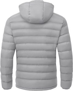 Chaqueta de Plumón Ecológica para Hombre 2025, de Secado Rápido, Transpirable, Personalizable, con Cuello Alto, Logotipo Frontal, Manga Larga, Invierno, Venta al Por Mayor - Product Image 3