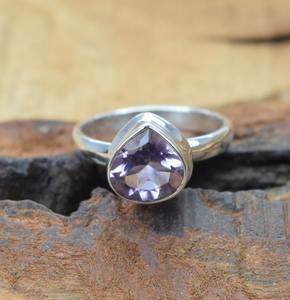 925 Solid Silver Classical Ring <b>Jewelry</b> For Women 925 Sterling Silver Amethyst Gemstone Boho Style Handmade Ring Gift For <b>Mom</b> - Product Image 4
