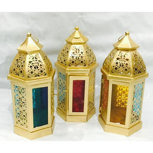 Decorative Handicraft Modern Art Moroccan Iron <b>Lantern</b> Silver Finish Set 3 Etching <b>Lanterns</b> for Candle <b>Tea</b> <b>Light</b> Customizable - Product Image 1