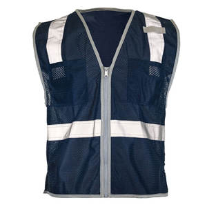 เสื้อกั๊กสะท้อนแสงสำหรับคนงานก่อสร้างผู้ชายแบบหลายกระเป๋า สกรีนโลโก้ได้ - Product Image 5