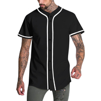 Jersey Baseball Unisex Berkualitas Tinggi Seragam Olahraga Musim Panas Dapat Disesuaikan 100% Katun Bernapas Cepat Kering
