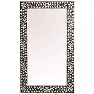 Espejo de pared con incrustaciones de hueso de lujo decorativo de la India a precio mayorista por artesanía creciente - Product Image 4