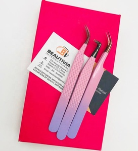 Custom Color Coated Stainless Steel Eyelash Extension Tweezers Pointed Plasma Tip 11cm Multifunctional Strong Grip Private <b>Label</b> - Product Image 1