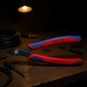 Tijeras Knipex Electronic Super Knips con mangos multicomponente pulidos, cabeza estrecha, de acero especial para herramientas, endurecidas por inmersión en aceite - Product Image 3