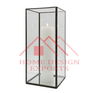 Gold Finished Handmade Glass and Metal Candle <b>Jar</b> and Candle Vessel - Product Image 6