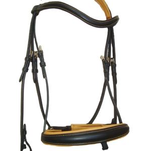 Qualité supérieure Logo personnalisé en forme de licou en cuir durable Type de bride occidentale Formation Équitation Podded Rein Horse Equipment - Product Image 1