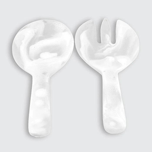 Cuillères de service multifonctionnelles indiennes faites à la main, cuillère à salade en bois et résine pour la cuisine, le café et le thé, par Saniya Handicraft - Product Image 1