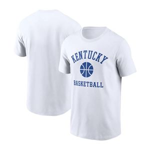 Camiseta de Baloncesto Tejida 100% Algodón de la Universidad de Kentucky Hornets, Ropa Deportiva HBCU Premium, Talla Grande, Ecológica, Blanca por Delante - Product Image 1