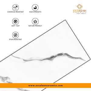 Stock Lot Available for Ceramic Tile for Interior Exterior Decoration White Glazed Slab Marble Living Room Porcelain 600x1200 - Product Image 5