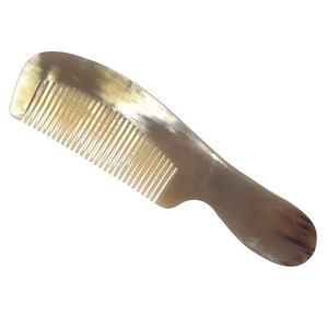 Natural Horn <b>Comb</b> 4.33in 2 Buffalo <b>Hair</b> Care <b>Comb</b> Anti-Static Tangle-Free <b>for</b> <b>Men</b> Women Classic design pcs - Product Image 2