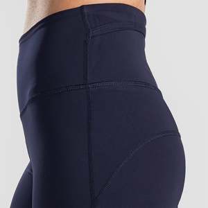 Leggings de yoga tricotés ajustés bleu marine dynamique avec motif strass et design tie-dye, effet push-up, chauds, en Spandex et Nylon, taille 3XL - Product Image 5