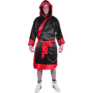 Robe de combat de boxe et de kickboxing rouge et noir, robe d'arts martiaux la plus vendue, robe de boxe à anneaux PAR AMAZING INDUSTRIES - Product Image 1