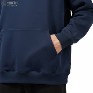 Hip Hop sudaderas con capucha hombres en blanco personalizado color 100% algodón hombres Sudadera con capucha Streetwear de gran tamaño algodón pesado sudaderas con capucha Reversible - Product Image 4