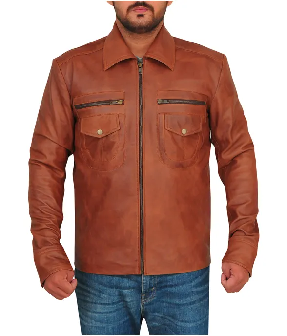 Jaqueta de couro masculina, casaco de couro da moda, para outono, popular e simples, casual