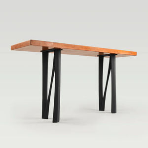 MESA CONSOLA DE MADERA MACIZA PERSONALIZADA CON ACABADO NATURAL CON PATAS DE HIERRO MUEBLES PARA EL HOGAR MUEBLES ÚLTIMO DISEÑO - Product Image 1