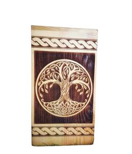 Caja de urna de madera hecha a mano diseño de árbol funerario adultos recuerdo caja de urna conmemorativa para cenizas humanas artículo de decoración del hogar - Product Image 1
