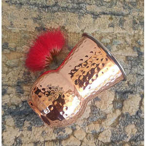 Vaso de Acero y Cobre Martillado IndianArtVilla para Cerveza Pilsner, Cócteles y Manhattan, Ideal para Fiestas - Product Image 5