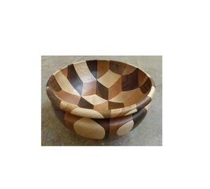 Vente en gros grand bol en bois naturel artisanat pour taille personnalisée présentoir de fruits bol de service en bois - Product Image 4