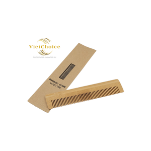 Peigne en bambou de qualité supérieure à bon prix 100% Peigne en bambou d'hôtel à poignée naturelle écologique Manufacture VietChoice Make In Vietnam - Product Image 6