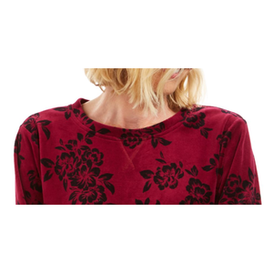 Maglione da Sera Viola da Donna Karen Scott, Stampa Floreale, Maniche Lunghe, Collo Gioiello, Silhouette Dritta, Taglie Petite e Medium - Product Image 2