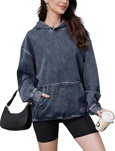 Sudaderas con Capucha para Mujer, Estilo Vintage, Lavado Ácido, Felpa Gruesa, con Envío y Entrega - Product Image 2