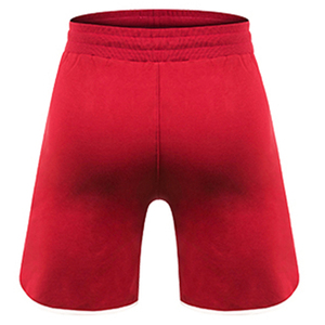 Pantalones Cortos Deportivos Rojos para Hombre, Cintura Media, Cordón Ajustable, Secado Rápido, Tejido de Poliéster, Ajuste Atlético Informal con Raya Lateral - Product Image 3