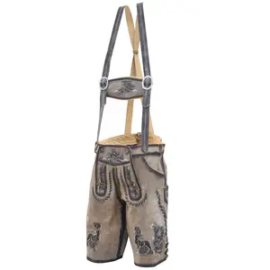 New Custom Bavarian Lederhosen German Wear Suede Leather Made <b>Shorts</b> and <b>Long</b> Traditional Pants Best Selling 2023 - Product Image 3