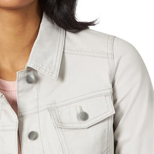 Chaqueta vaquera hecha de algodón suave y cómoda de calidad superior para mujer, Chaquetas vaqueras de tamaño personalizado a la venta - Product Image 4