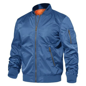 Chaquetas de bombardero en blanco para hombre 2025, chaquetas de satén de seda con cremallera y logotipo propio OEM, chaqueta universitaria Unisex de otoño para hombre con servicio OEM - Product Image 2