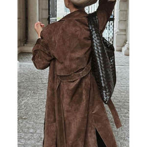 Manteau en daim pour femme, léger, en cuir souple, pour un style décontracté et un confort quotidien - Product Image 4