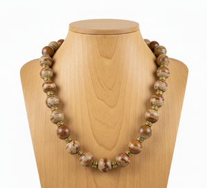 Bracelet en pierre naturelle labradorite de 18 pouces pour femmes, plaqué or 14 carats, noué à la main, certifié par un tiers, cadeau - Product Image 3