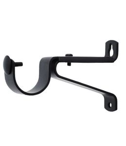 Supports de rideau en fer métallique noir artistique avec des motifs forgés élégants pour de belles solutions d'installation de rideaux - Product Image 1