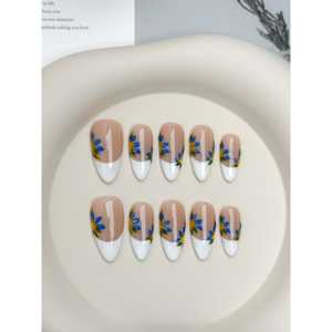 Uñas Postizas Blue Daisy Kiss - Product Image 1