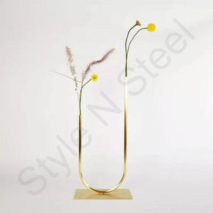 Vase à fleurs décoratif en acier inoxydable, grand Vase à fleurs nordique moderne de luxe en acier de haute qualité et bon marché - Product Image 1