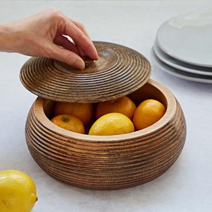 Boîte à sel en bois d'acacia en gros, boîte à épices en bois avec couvercle magnétique pivotant pour la cuisine, artisanat naturel - Product Image 4