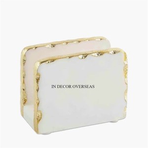 Regard accrocheur couleur argent brillant poli Unique Tetxure porte-serviettes en métal robuste avec des fleurs plaquées or Designer - Product Image 5