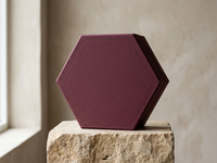 Boîte rigide hexagonale de luxe en papier artistique violet avec intérieur doré en relief pour emballages cadeaux de Noël pour les soins de la peau et les cosmétiques