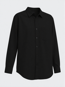 เสื้อเชิ้ตลำลองสีทึบธรรมดาดีไซน์พิเศษสำหรับผู้ชายมีคอปกตั้งเสื้อออกแบบได้ตามต้องการจากบังคลาเทศ - Product Image 5